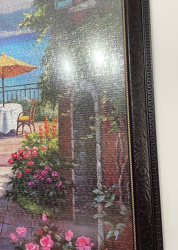 Çerçeveli Tablo 150x 100cm Renkli Deniz Manzaralı Puzzle - Görsel 3