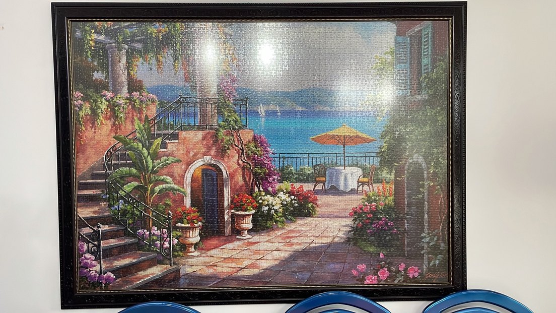 Çerçeveli Tablo 150x 100cm Renkli Deniz Manzaralı Puzzle - Görsel 2