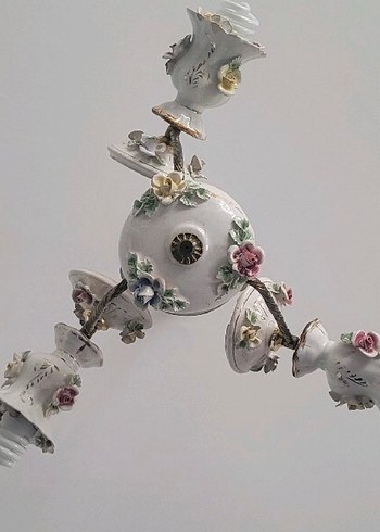 Çiçek Detaylı Beyaz Avize - Görsel 10