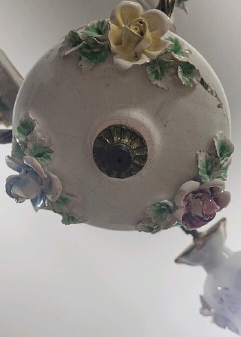 Çiçek Detaylı Beyaz Avize - Görsel 11