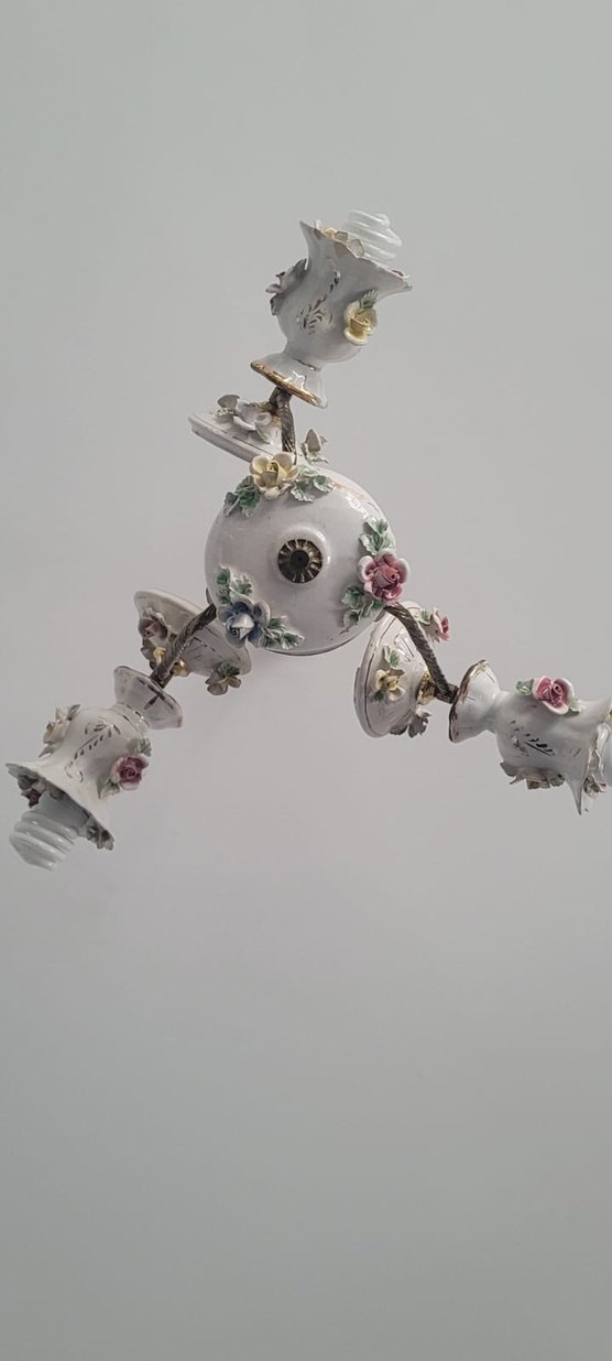 Çiçek Detaylı Beyaz Avize - Görsel 5