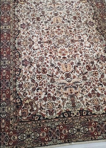 AKRİLİK PAMUK HALI Kahverengi Kırmızı Desenli Klasik Halı - Görsel 3