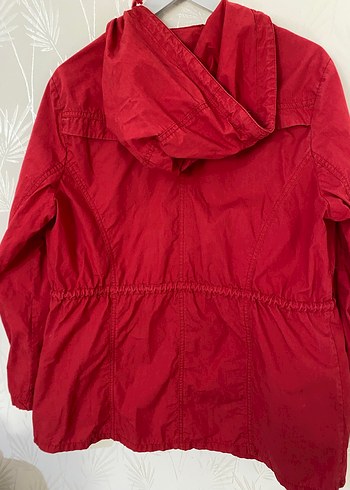 Kırmızı Düğmeli Midi Kadın Ceket - Görsel 2