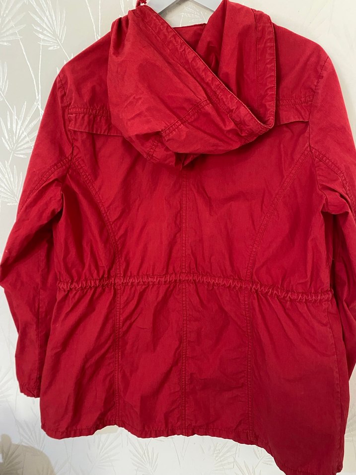 Kırmızı Düğmeli Midi Kadın Ceket - Görsel 2