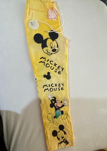 Sarı Baskılı Midi Kadın Pantolon - Görsel 2