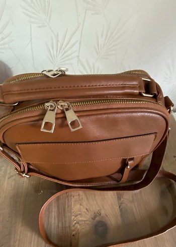 Kahverengi Deri Kadın Çanta - Görsel 3