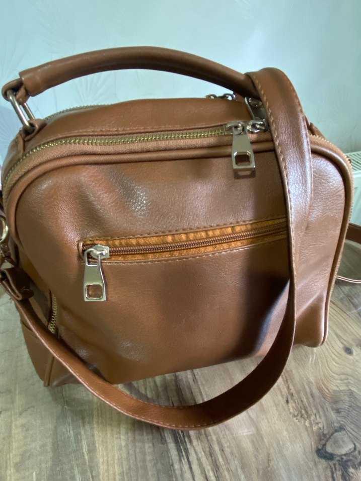 Kahverengi Deri Kadın Çanta - Görsel 2