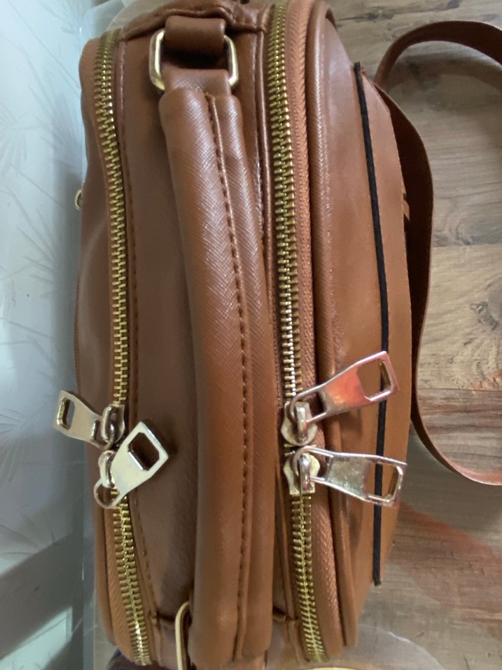 Kahverengi Deri Kadın Çanta - Görsel 4