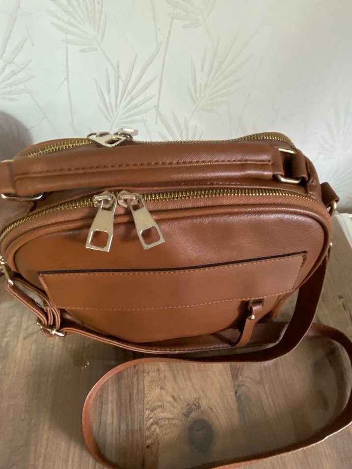 Kahverengi Deri Kadın Çanta - Görsel 3