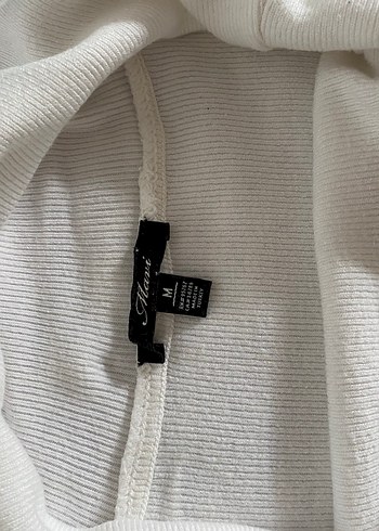 Kadın Beyaz Kayık Yaka Kazak - Görsel 2