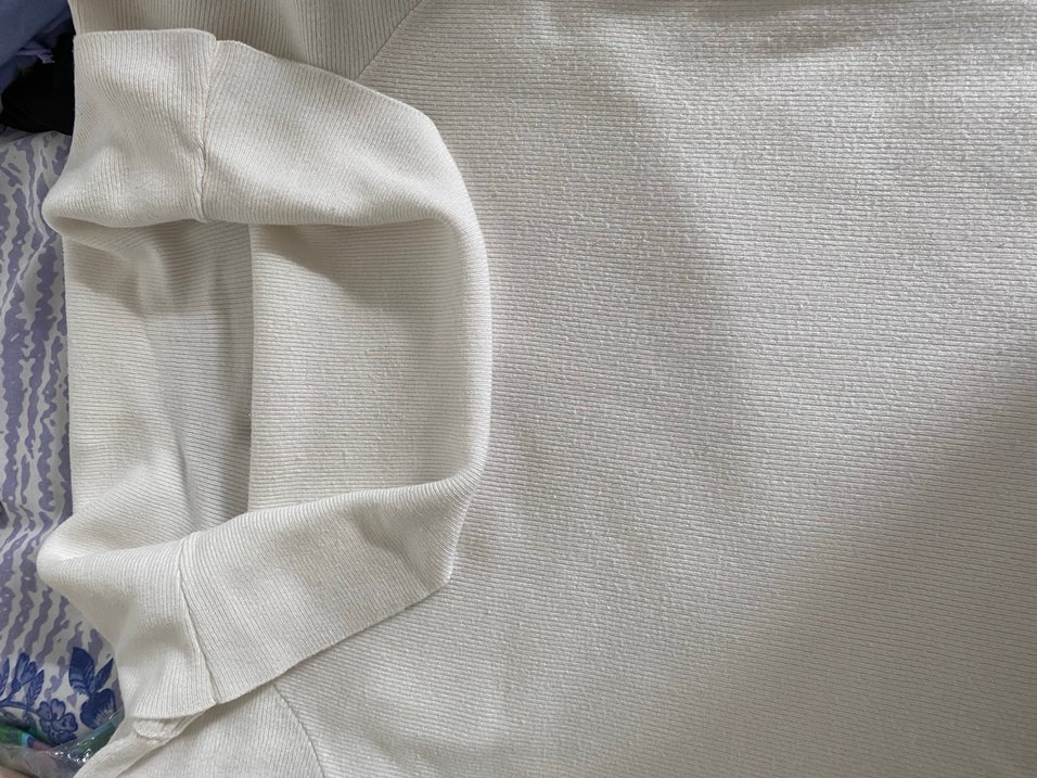 Kadın Beyaz Kayık Yaka Kazak - Görsel 3