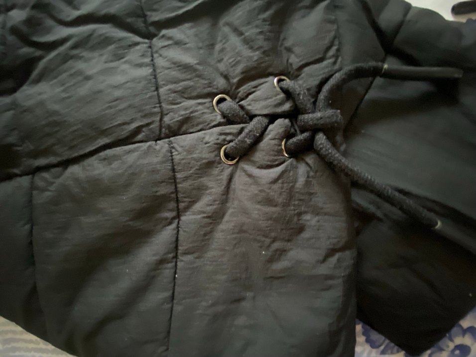 Siyah Fermuarlı Kadın Kışlık Midi Mont - Görsel 4