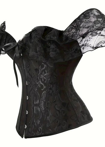 Dantelli Victorian Gotik Korse Büstiyer - Görsel 5