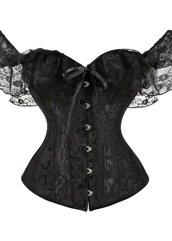 Dantelli Victorian Gotik Korse Büstiyer - Görsel 3
