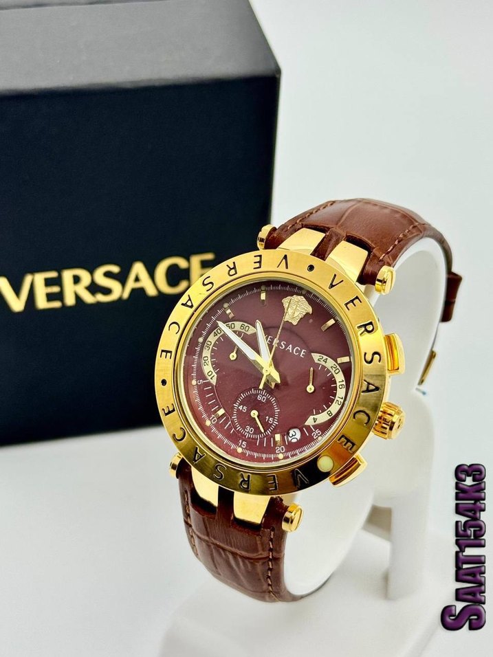 Versace Erkek Klasik Altın Saat - Görsel 5