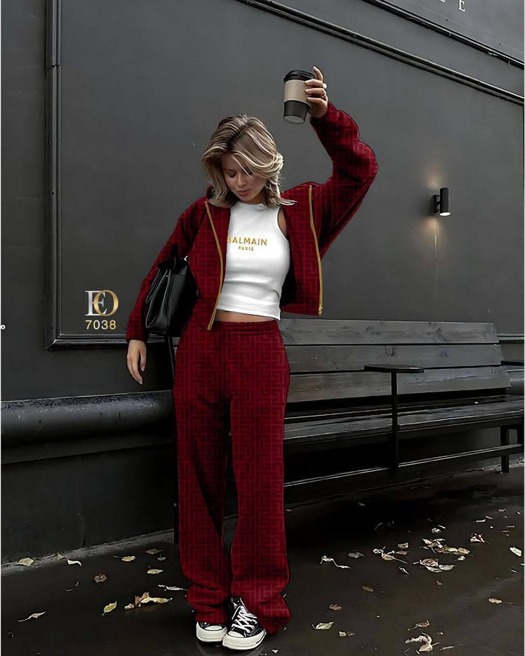 Camel Renkli Rahat Kesim Kadın Eşofman Takımı - Görsel 2