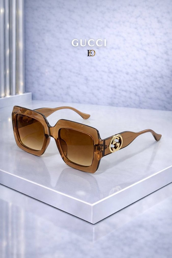 Gucci Parlak Siyah Pembe Kadın Gözlük - Görsel 2