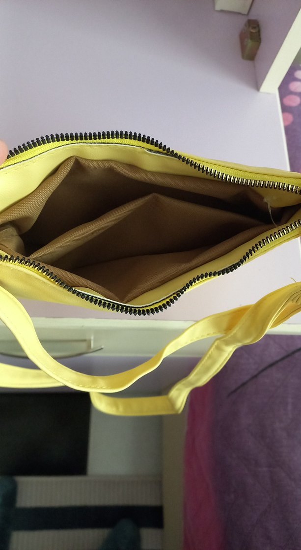 Sarı Minimalist Kadın Omuz Çantası - Görsel 2