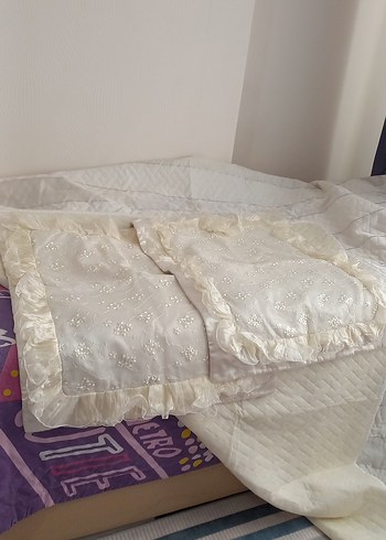 Beyaz Düz Yatak Örtüsü - Görsel 4