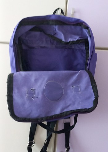 Mor Kadın Sırt Çantası Fermuarlı - Görsel 3