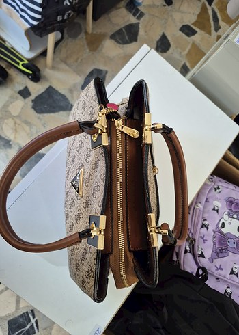 Bej Desenli Deri Kadın Çanta - Görsel 3