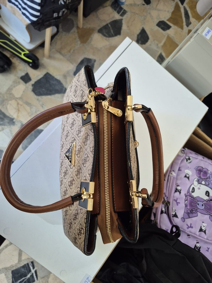 Bej Desenli Deri Kadın Çanta - Görsel 3