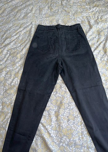 Gri Rahat Kesim Kadın Denim Pantolon - Görsel 2