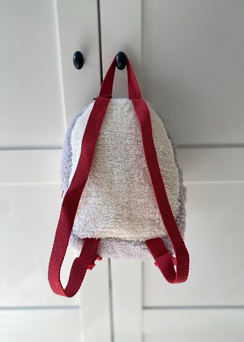 Mickey desenli gri peluş çocuk sırt çantası - Görsel 3