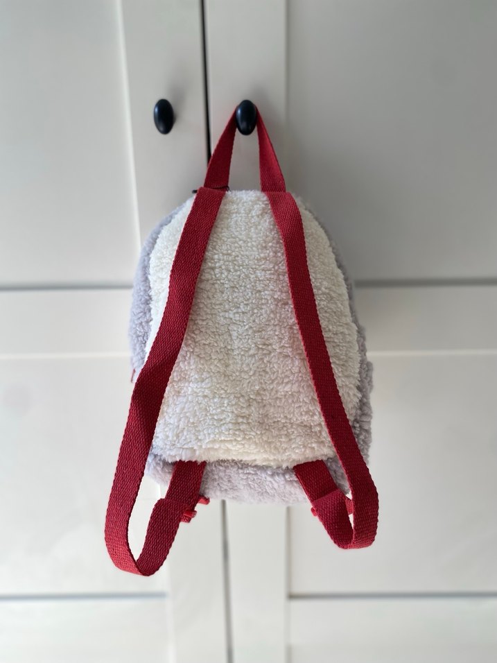 Mickey desenli gri peluş çocuk sırt çantası - Görsel 3