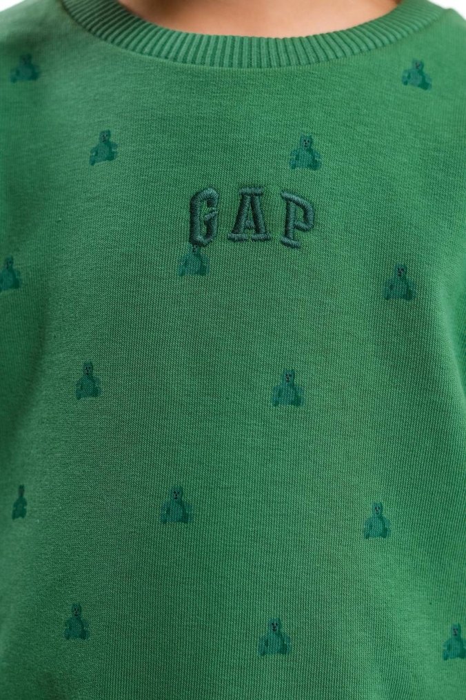 Yeşil Erkek Çocuk Salaş Eşofman Takımı - Görsel 2