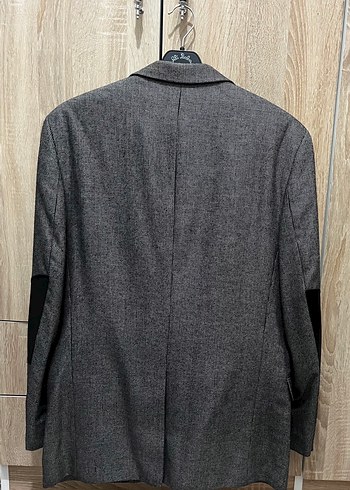 Düğmeli Gri Erkek Blazer Ceket - Görsel 2