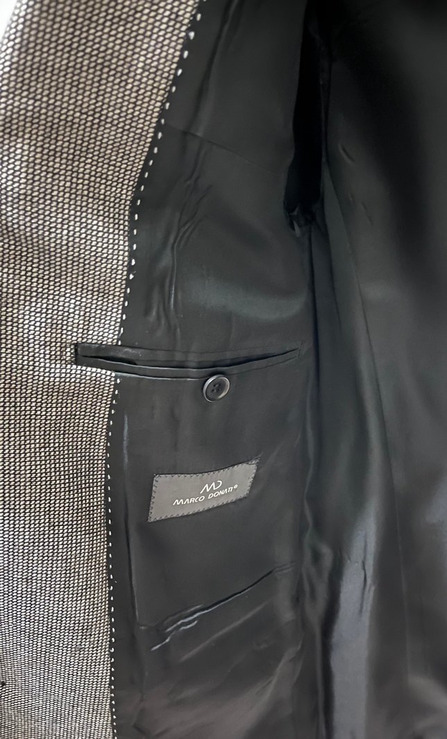 Düğmeli Gri Erkek Blazer Ceket - Görsel 4