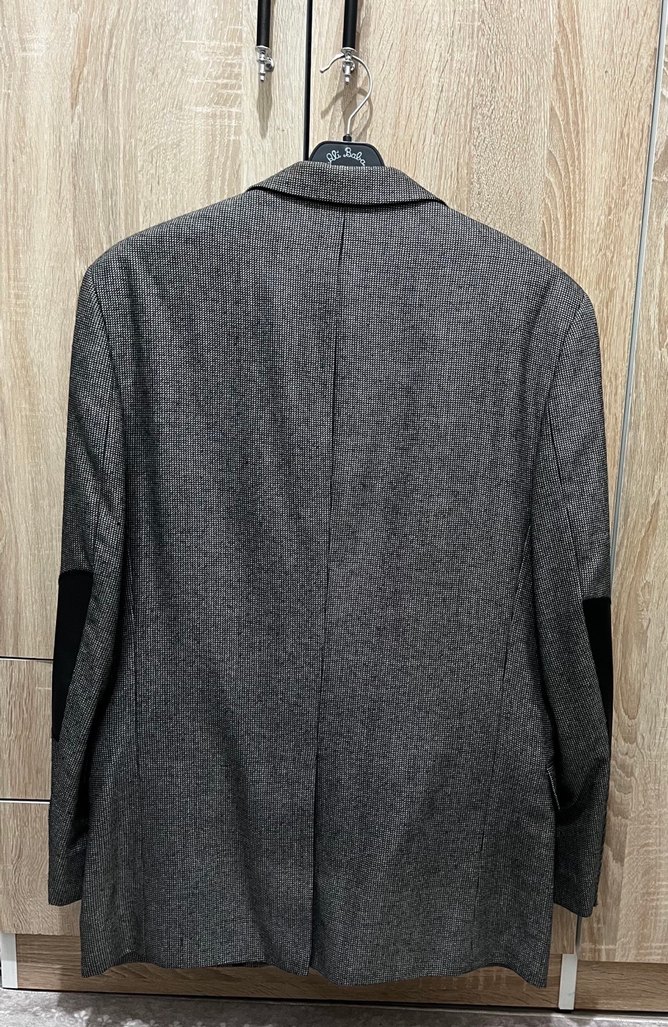 Düğmeli Gri Erkek Blazer Ceket - Görsel 2