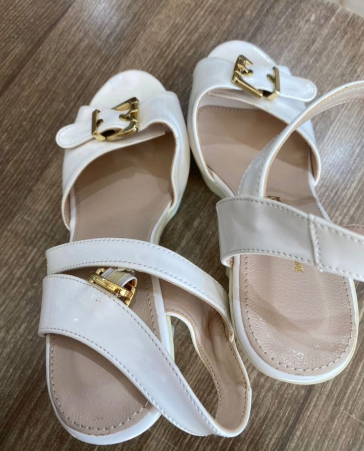 Beyaz Platform Topuklu Kadın Ayakkabı - Görsel 5