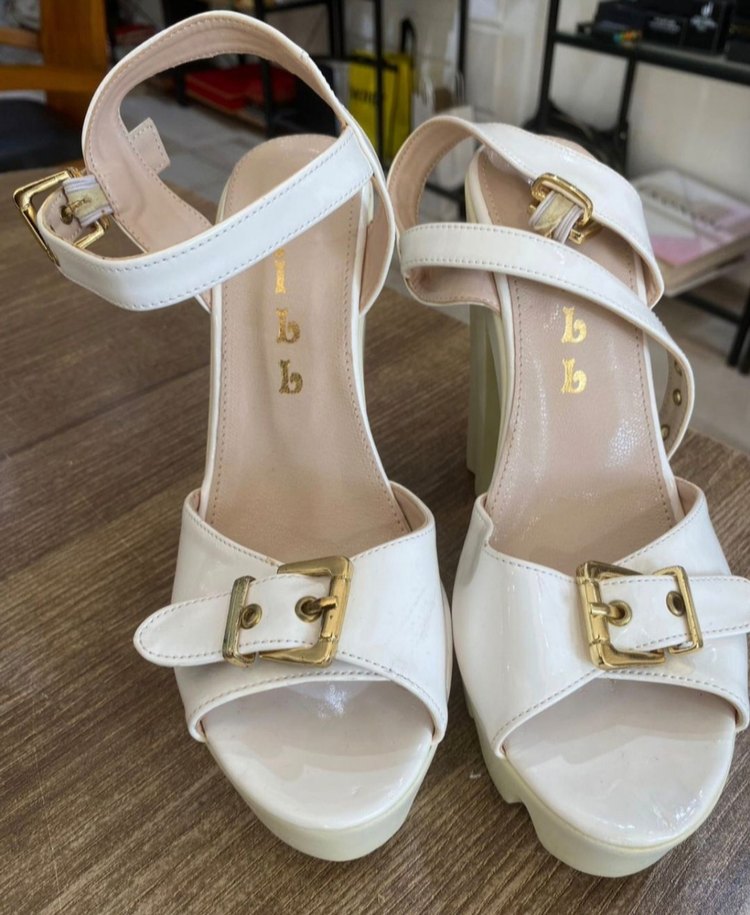 Beyaz Platform Topuklu Kadın Ayakkabı - Görsel 4