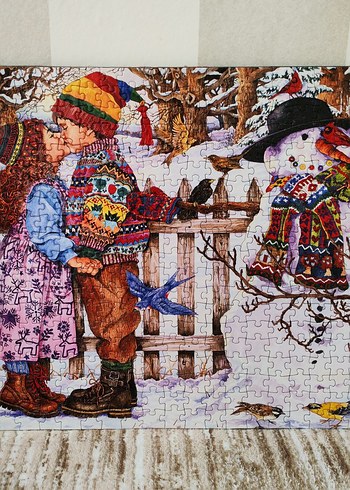 Kış Temalı Puzzle Tablo