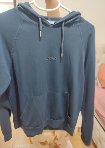 Oysho Mavi Kadin Sweatshirt Kapusonlu
