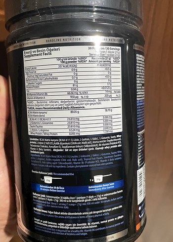 HardLine BCAA Matrix ve Bezelye Proteini - Görsel 3