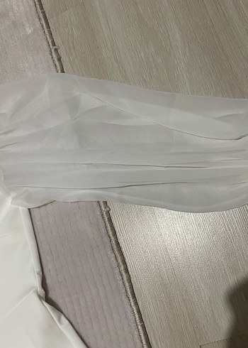 Beyaz Kadın Midi Boy Piliseli Elbise - Görsel 6