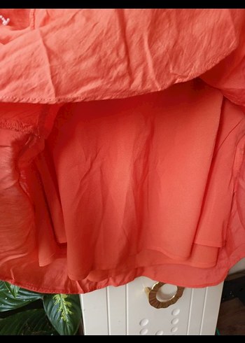 nar çiçeği rengi Mini Kadın etek - Görsel 2