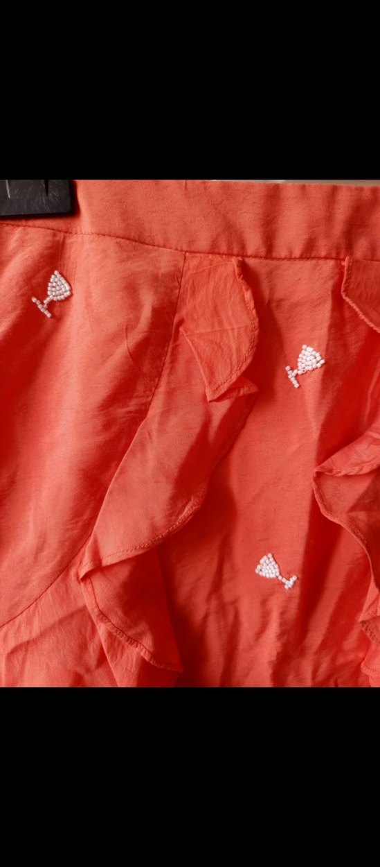 nar çiçeği rengi Mini Kadın etek - Görsel 3