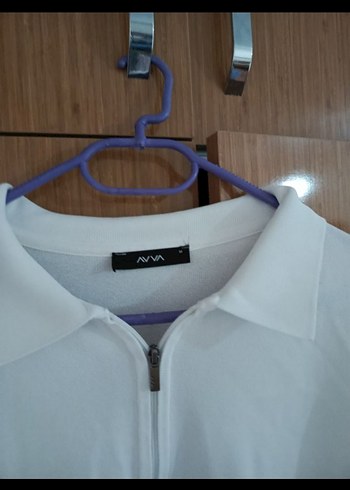 Erkek Beyaz Uzun Kollu Keten Polo Tişört - Görsel 2