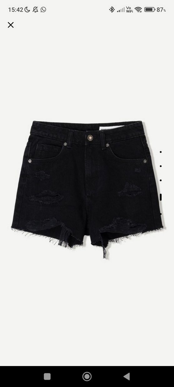 Bershka kot şort - Görsel 2