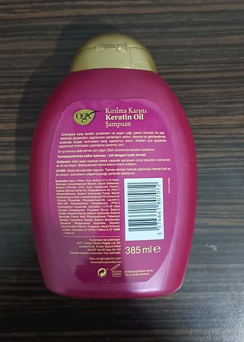 Keratin Yağlı Kırılma Karşıtı Şampuan 385 ml - Görsel 2