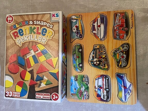 Taşıtlar ve şekiller puzzle
