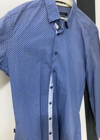 Pierre cardin Düğmeli Mavi Erkek Gömlek - Görsel 3