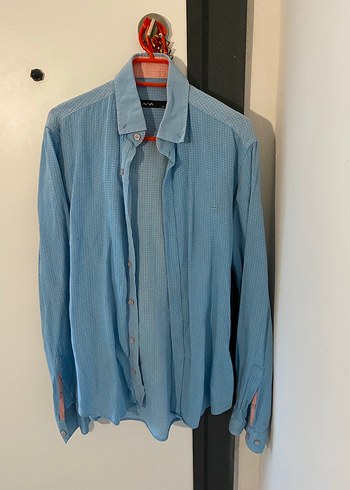 AVVA Mavi Denim Uzun Kollu Erkek Gömlek - Görsel 3