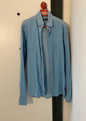 AVVA Mavi Denim Uzun Kollu Erkek Gömlek - Görsel 2