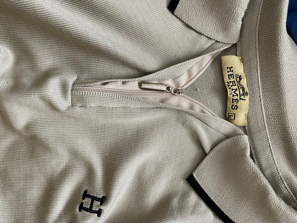 Bej Pamuklu Uzun Kollu Polo Tişört - Görsel 4