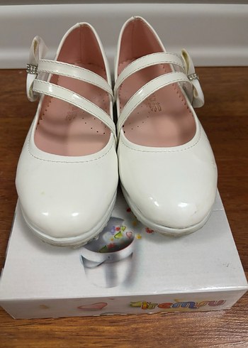 Kız Çocuk Beyaz babet ayakkabı - Görsel 2